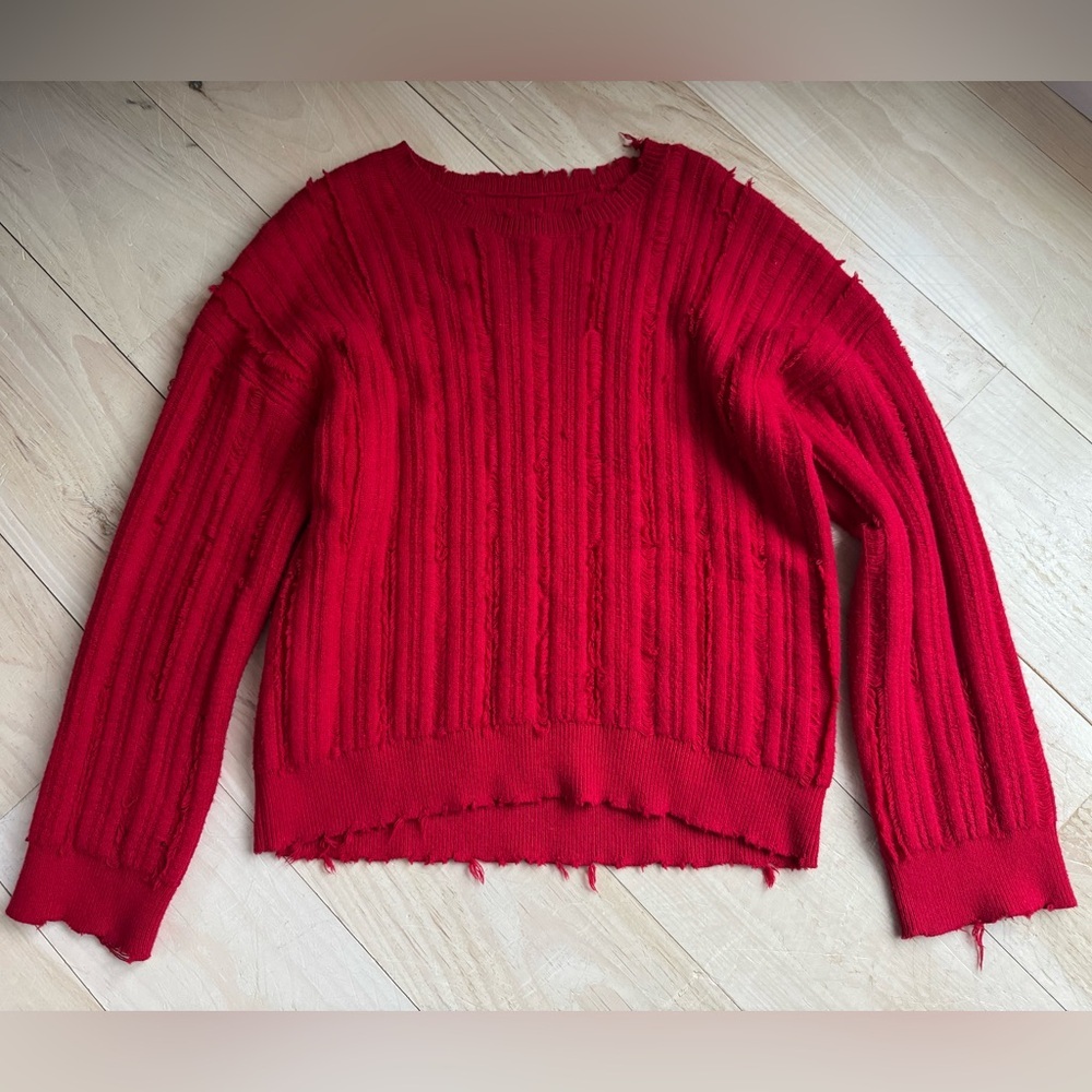 RtA Emmet Distressed Pullover Sweater